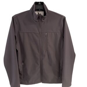 Field and Stream Men's Black Softshell Fleece Lined Jacket - Charcoal Gray Sz M